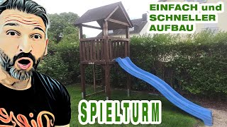 Spielturm mit Rutsche  einfach und schnell gebaut [upl. by Suoiradal358]