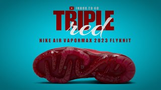 TRIPLE RED 2023 Nike Air Vapormax 2023 Flyknit DETAILED LOOK  PRICE [upl. by Eves]