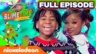 FULL EPISODE Christmas Holiday Themed NFL Slimetime  Nickelodeon [upl. by Wilie119]