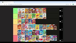 The DEFINITIVE Cereal Tier List [upl. by Calisa]