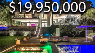 Touring A Modern Glass Mega Mansion With 3 Pools [upl. by Guillema]