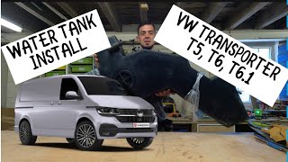 INSTALLING AN UNDER SLUNG WATER TANK IN A VW TRANSPORTER T5 T6 T61 [upl. by Cut293]