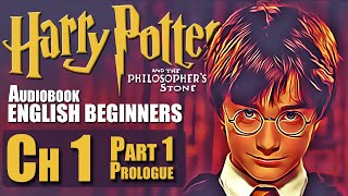 🧙‍♂️⚡quotHARRY POTTER Chapter 1 PART 1 Prologue BOOK 1 🎧Audiobook🎧 in English for Beginners📚✨ [upl. by Batchelor]