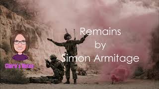 Remains by Simon Armitage detailed analysis [upl. by Heall]