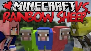 Rainbow Sheep  Minecraft VS Ep 5 [upl. by Kabab]