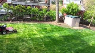 Backyard mowing with the Exmark 52 hydro [upl. by Cinelli913]