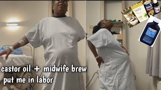 i induced labor with castor oil and with the midwives brew  castor oil and midwives brew success [upl. by Aleunam371]