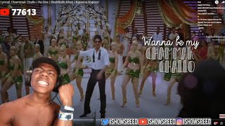 Speed Reacts To Shahrukh Khan Indian Song Chammak Challo [upl. by Horsey]