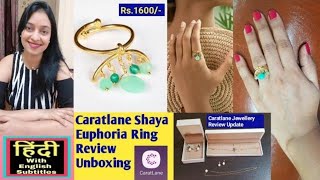 Caratlane Shaya Jewellery 925 Silver Gold Plated Finger Ring Review Price Unboxing in Hindi [upl. by Dympha]