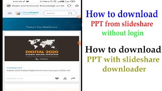 how to download slideshare ppt in mobile [upl. by Velda957]