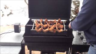 Rotisserie Chicken Wings on Weber Silver gas grill with the Rotisserie Master add on kit [upl. by Gwenni]