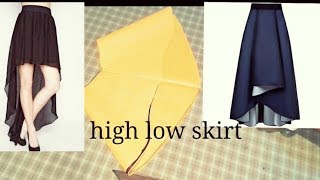 DIYHigh low skirt drafting and cutting [upl. by Cato426]