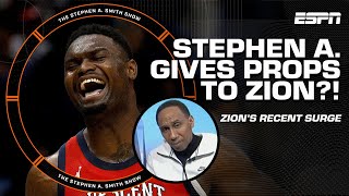 Zions HUGE IMPROVEMENT leads Stephen A to GO BACK ON his comments 😮  The Stephen A Smith Show [upl. by Laemsi998]