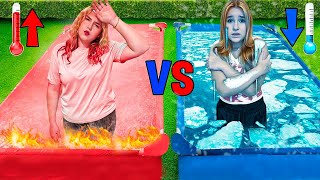 Chaude Vs Froide Piscine Challenge [upl. by Erinn658]