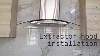 installation of kitchen extractor hood [upl. by Yasui]