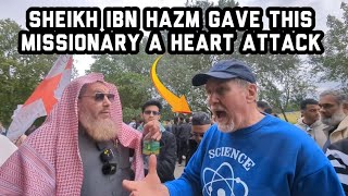 Angry Christian Plan Destroyed Get A Heart Attack Sheikh Ibn Hazm Speakers Corner Sam Dawah [upl. by Elleinwad949]