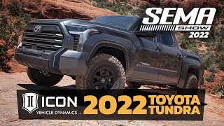 iconvehicledynamicstv CDEV Electronic Shocks on the 2022 Toyota Tundra  semashow [upl. by Ycrad569]