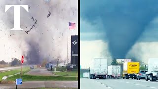 Tornado rips through Nebraska causing quotsignificant damagequot [upl. by Martino]