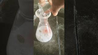 Reaction of chemical two chemical react each other  chemistry subscribe viralvideo video [upl. by Anelas]