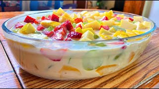 Ensalada de frutas navideña 👌🏻😋 postre de frutas y 3 leches [upl. by Akinit251]