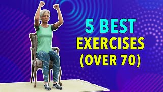 5 BEST EXERCISES FOR SENIORS OVER 70 – HOME WORKOUT [upl. by Gaelan]