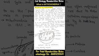 Mitochondria structure  Cell Theory bscnotes neet biology [upl. by Yadnil]