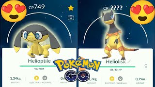 Helioptile evolution into Heliolisk in Pokemon GO  Trainer Ari [upl. by Maura18]