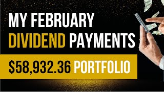 My February Dividend Payments from my 5893236 portfolio [upl. by Limann]