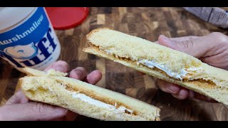 How To Make A Fluffernutter Sandwich easyrecipe [upl. by Aket]