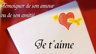 Bricolage Saint Valentin Catherinette et fête grand mère  père Je taime [upl. by Ardnasirk557]