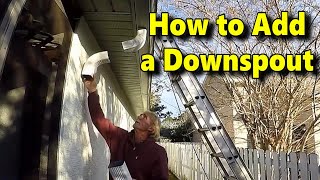 How to Install New Downspout in your Existing Gutters  EASY DIY [upl. by Damle]