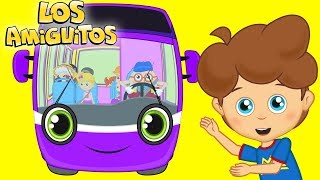 Las Ruedas del Autobús  Diez Autobuses  Cancion Infantil  Los Amiguitos [upl. by Fagin642]