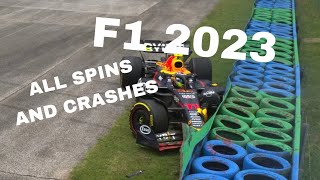 F1 2023 All Spins And Crashes [upl. by Choong]