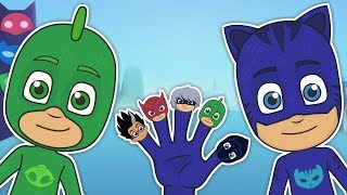 PJ MASKS Pulgarcito con Gatuno Buhíta y Gekko  Canción de los dedos y Dibujos animados [upl. by Spurgeon]