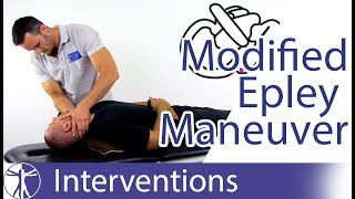 Modified Epley Maneuver  Posterior BPPV Treatment [upl. by Anekam]