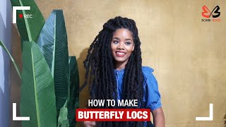 DIY TUTORIAL BUTTERFLY LOCS USING NU LOCS  NU TWIST  DISTRESSED LOCS [upl. by Harbed980]