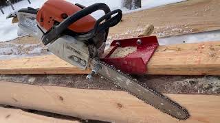 Chainsaw Mill  chainsaw Milling Timbers DIY Jig no5 [upl. by Tice968]