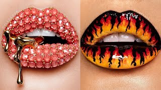 Lipstick Tutorials For 2022 💄 New Amazing Lip Art Ideas [upl. by Enihpled]