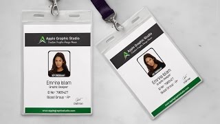 How to design an ID card  Print Design  Photoshop Tutorial [upl. by Loftis]