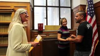 Marriage vows at the Milwaukee County Courthouse [upl. by Eelnayr]