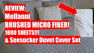 REVIEW Mellanni Brushed Micro Fiber 1800 Sheets amp Seesucker Duvet Cover Set  Modern Style [upl. by Griffin163]