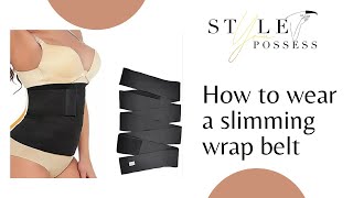 HOW TO WEAR SLIMMING WRAP BAND BELT waistshapers waisttrainer waist waistbelt waistcincher [upl. by Seely418]