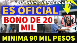 🚀BONO DE 20 MIL❗ Y LA MINIMA SUBE A 90 MIL PESOS  Jubilados y PNC de Anses en Agosto [upl. by Saxe795]