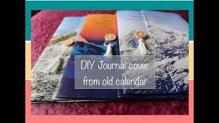 Upcycling old calendar  DIY Journal Covers from old calendar [upl. by Ayit848]