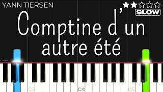 Yann Tiersen  Comptine d’un autre été Amélie  SLOW EASY Piano Tutorial [upl. by Atrahc]