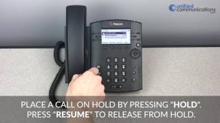 Polycom VVX 300 amp 400 Series Phones  How to Hold amp Retrieve Held Calls [upl. by Kcirre]