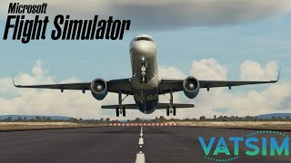 MSFS FULL FLIGHT WITH VATSIM REAL PILOT [upl. by Adirehs]