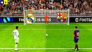 Real Madrid vs Barcelona  Ronaldo Vs Messi  Penalty Shootout Match 80 Efootball 2024 Gameplay [upl. by Yrellam]