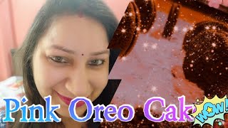 how to make Homemade Pink Oreo Biscuit Cake  Pink Oreo Cake [upl. by Sorcha728]