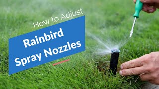 Rainbird Spray Nozzle Adjustments HEVAN VAN and MPR [upl. by Cornelia10]